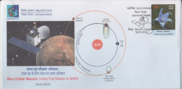 India  2015 India's First Mission To Mars  Space  Cover # 84505  Inde  Indien - Asia