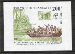 POLYNESIE Française : Bicentenaire De La Révolution Française- 200 Ans De La Mutinerie Du Bounty - Blocs-feuillets