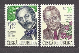 Czech Republic Tschechische Republik 2001 MNH **Mi 291-292 Sc 3147-3148 Yv 274-275 Frantisek Skroup, Frantisek Halas. - Ungebraucht