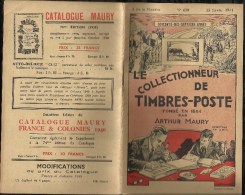 CATALOGUE . ARTHUR MAURY .  LE COLLECTIONNEUR DE TIMBRES - POSTE . N°  638 . 25 JANVIER 1941 . - Covers & Documents