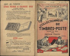 CATALOGUE . ARTHUR MAURY .  LE COLLECTIONNEUR DE TIMBRES - POSTE . N°  639 . 25 FEVRIER1941 . - Lettres & Documents