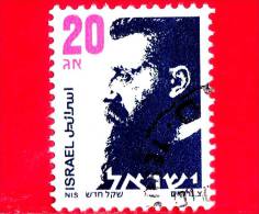 ISRAELE -  ISRAEL - Usato - 1986 - Theodor Zeev Herzl (1860-1904) - 20 - Gebruikt (zonder Tabs)