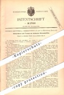 Original Patent - Thomas Griffiths In Abergavenny , Monmouthshire , 1883 , Furnaces For Iron Production !!! - Monmouthshire