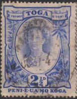 TONGA 1920 2 1/2d Blue Recut "2 1/2d" SG 59a U AR63b - Tonga (...-1970)