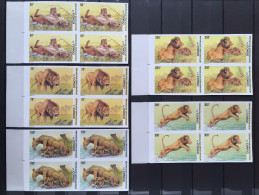 République Démocratique Du Congo - 2094/2098 - Bloc De 4 - Non Dentelé - Imperforated - Lions - Buzin - 2002 - MNH - Ungebraucht