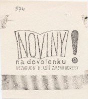 J1716 - Czechoslovakia (1945-79) Control Imprint Stamp Machine (R!): Newspaper On Vacation! Remember To Report A Chang.. - Ensayos & Reimpresiones