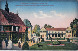 POSEN Ostdeutsche Ausstellung 1911 Künstlerkarte Botanischer Garten Pudel Color - Posen