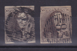 BELGIQUE  No 1 X 2  LEGERS DEFAUTS - 1849 Epaulettes