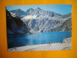 Cpsm VALLEE D'AURE  -  65  -  Le Lac Du Cap De Long, Couchant Sur Le Néouviell  -  Hautes Pyrénées - Vielle Aure