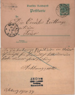 CP Entier Deutsche Reichspost 5 Pfennig Vert Oblitérée OSTERBURG 11-12 V- 18 11 89 - Sonstige & Ohne Zuordnung