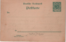 CP Entier Deutsche Reichspost 5 Pfennig Vert Neuve Mais - Sonstige & Ohne Zuordnung