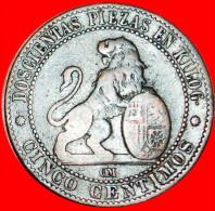 * REPUBLIC: SPAIN ★ 5 CENTIMOS 1870 OM! LOW START★NO RESERVE! - First Minting