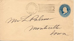 ETATS UNIS ENTIER POSTAL BOSTON 1887 - ...-1900