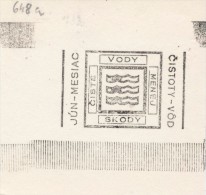J1843 - Czechoslovakia (1945-79) Control Imprint Stamp Machine (R!): June - The Month Of Purity - Water (SK) - Agua