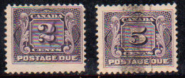 Canada 1906 N°Y.T. : TT. 2 Et 3 Obl. - Sonstige & Ohne Zuordnung