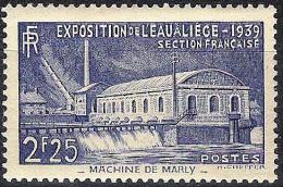 BELGIQUE BELGIEN 1939: Wasserkraft-Ausstellung Lüttich EXPO DE L'EAU À LIÈGE Michel-N° 449 ** MNH (Michel 15.00 Euro) - Agua