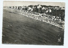 CPSM EN AVION AU DESSUS DE... ST SAINT AUBIN SUR MER, VUE AERIENNE SUR LA PLAGE, CALVADOS 14 - Saint Aubin