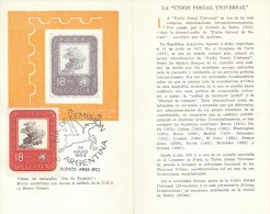 2 SCANS - CARTE MAXIMUM -MAXICARD - MAXIMUMKARTE -MAXIMUM CARD - ARGENTINE / ARGENTINA - OBL. 1er. JOUR - 23-05-1964 - Brieven En Documenten