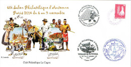 Nouvelle Caledonie Cachet Commemoratif Salon Philatelique Automne Paris Cad Wallis Polynesie 9/111/2014 TB - Covers & Documents