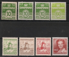 Danemark, Danmark. 8 Timbres Entre 1937 Et 1982. Neufs ** - Neufs