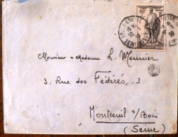 FRANCE  Handicapé, Handicap,  Yvert N° 420 Seul Sur Lettre 30/03/1939 Cachet Seine Inferieure - Handicaps