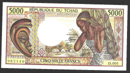 CHAD  : 5000 Francs  - (1984-1991) - P11 -  AUNC - Chad