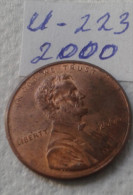 1 Cent - 2000 - USA - (Lot U 223) - 1959-…: Lincoln, Memorial Reverse