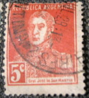 Argentina 1918 San Martin 5c - Used - Oblitérés