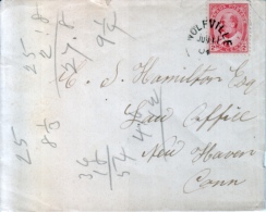 Letter From WOLFVILLE Sent To New Haven Conn. - Usados