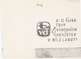 J2127 - Czechoslovakia (1945-79) Control Imprint Stamp Machine (R!): Markets Production Co-operatives In The White Swan - Essais & Réimpressions