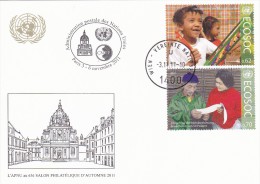 3.11.2011  -  UNPA-Postkarte  -  Siehe Scans  (un,vie 732-733) - Briefe U. Dokumente