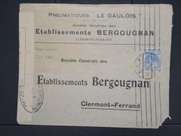 PAYS BAS-Enveloppe Commerciale Pour Clermont Ferrand  En 1918 Avec Bande De Controle  à Voir     P5980 - Covers & Documents