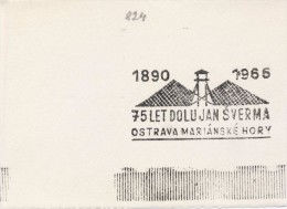 J2144 - Czechoslovakia (1945-79) Control Imprint Stamp Machine (R!): 1890-1965; 75 Years Of The Mine Jan Sverma - Prove E Ristampe