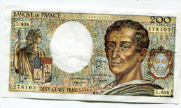 Dd France 200 Francs "" MONTESQUIEU "" 1986 # 6 - 200 F 1981-1994 ''Montesquieu''