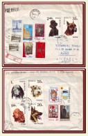 1971 Romania, Pedigree Dogs + Communist Party Complete Sets + 5 Propaganda Definitive Stamps Airmail Cover - Covers & Documents