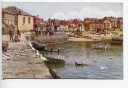 OI/ Ca 1908, AR Quinton, Seagulls In Harbour St. Ives, Watercolor, Aquarelle, Publ. Salmon N° 3697 - Quinton, AR