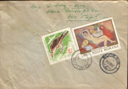 Romania -  Letter Circulated In1970 - Saker Falcon ; Paintig By Th.Pallady " Nude " - Briefe U. Dokumente