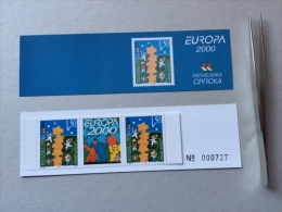 EUROPA CEPT 2000 BOSNIA SERBA LIBRETTO/BOOKLET NEW  WHIT NUMBER - 2000