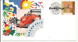 Australian Grand Prix F1. Année 1988.  Illustration Ferrari. , Enveloppe Speciale Adelaide Circuit - Storia Postale