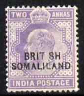 Somaliland 1903 KE7 Opt At Bottom On 2a With BRIT SH Error, Mounted Mint SG27a - Erreurs Sur Timbres