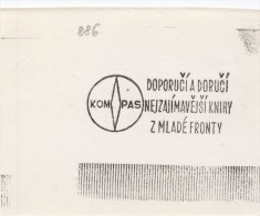 J2228 - Czechoslovakia (1945-79) Control Imprint Stamp Machine (R!): "Compass" Recommend & Deliver Most Interesting Book - Essais & Réimpressions