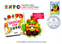 ARGELIA 2014 FDC  FDC Expo Milan 2015 Milano Italia Italy Exposition Food Nutrition Alimentation - 2015 – Milan (Italie)