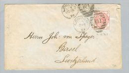 Grossbritannien 1874-11-16 Mi# 41 Pl 5 London#104 > Basel CH - Lettres & Documents