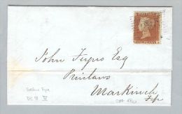 Grossbritannien 1855-01-18 Brief Mi#8 Typ IV Perth Nach Markirch - Cartas