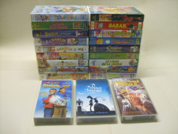 21x K7 CASSETTE VIDEO VHS Secam: Princes Et Princesses, Magic Baskets, L'Incroyable Voyage 2, Oui-Oui, Winnie L'Ourson.. - Collezioni & Lotti