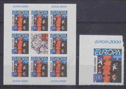 Europa Cept 2000 Montenegro/Serbia Mini M/s  + Normal Stamp ** Mnh (22322) PRIVATE ISSUE - 2000