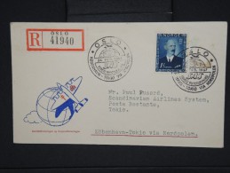 NORVEGE-1er Vol Kobenhavn/Tokyo Via Pole Nord En 1957 En Recommandé  à Voir   P6198 - Briefe U. Dokumente