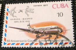 Cuba 1977 The 50th Anniversary Of Cuban Airmail 10c - Used - Oblitérés