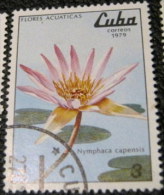 Cuba 1979 Aquatic Flowers Nymphaea Capensis 3c - Used - Oblitérés