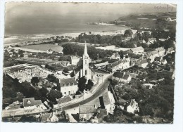 CPSM EN AVION AU DESSUS DE... KERITY, VUE AERIENNE SUR LE BOURG ET VUE SUR LA POINTE DE KER ARZIC, COTES D'ARMOR 22 - Other & Unclassified